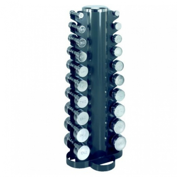 Bremshey Dumbell Toren inclusief chrome dumbells 1 t/m 10 kg 08BRSCL200CHROM